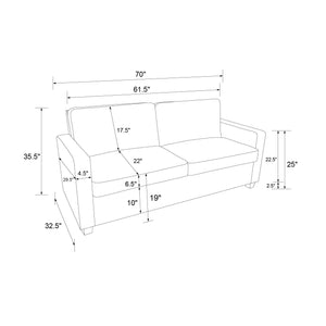 DHP Cooper Sofa Bed - Blue - Full