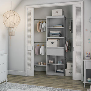 Max & Finn Grow with Me Adjustable Closet Organizer - Dove Gray