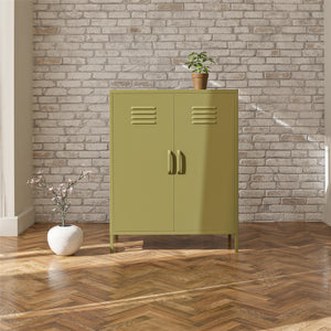 Systembuild Evolution Mission District 2-Door Metal Locker Cabinet - Olive Green