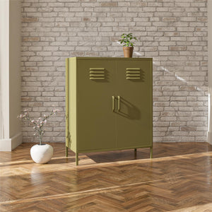 Systembuild Evolution Mission District 2-Door Metal Locker Cabinet - Olive Green
