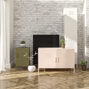 Systembuild Evolution Mission District 2-Door Metal Locker Cabinet - Olive Green