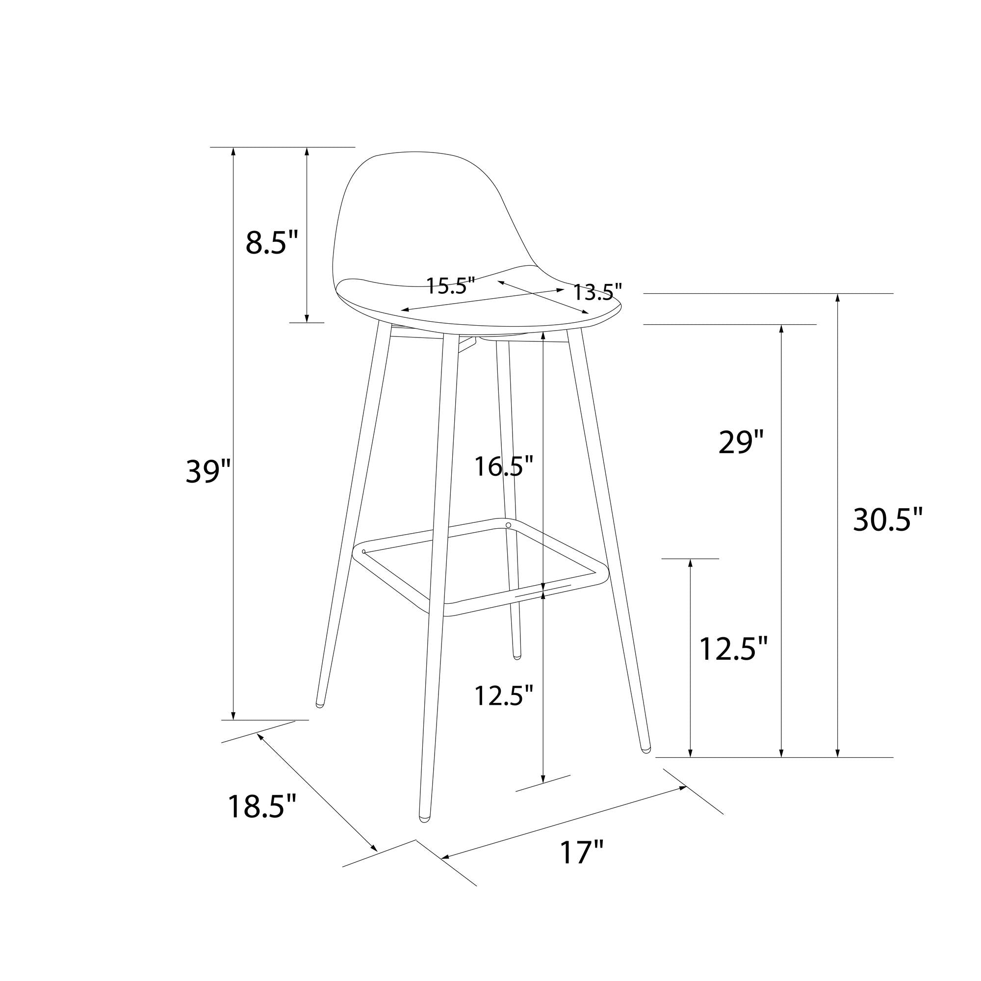 RealRooms Brandon Bar Stool - Camel
