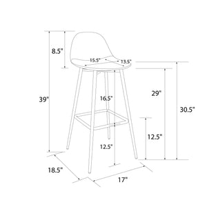 RealRooms Brandon Bar Stool - Camel