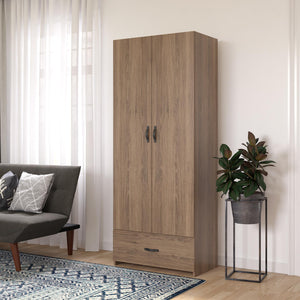 Systembuild Evolution  2 Door 1 Drawer Storage Cabinet - Rustic Oak