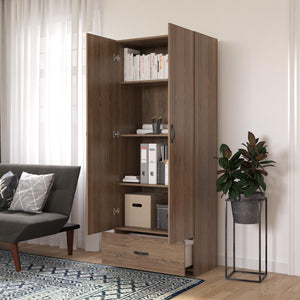 Systembuild Evolution  2 Door 1 Drawer Storage Cabinet - Rustic Oak