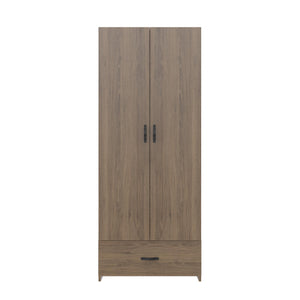 Systembuild Evolution  2 Door 1 Drawer Storage Cabinet - Rustic Oak