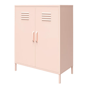 Systembuild Evolution Mission District 2 Door Metal Locker Accent Cabinet - Pink