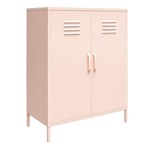 Systembuild Evolution Mission District 2 Door Metal Locker Accent Cabinet - Pink