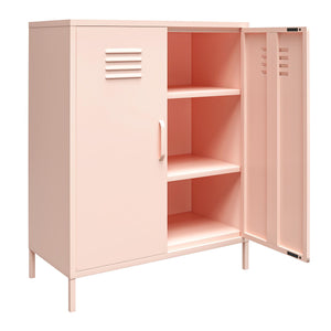 Systembuild Evolution Mission District 2 Door Metal Locker Accent Cabinet - Pink