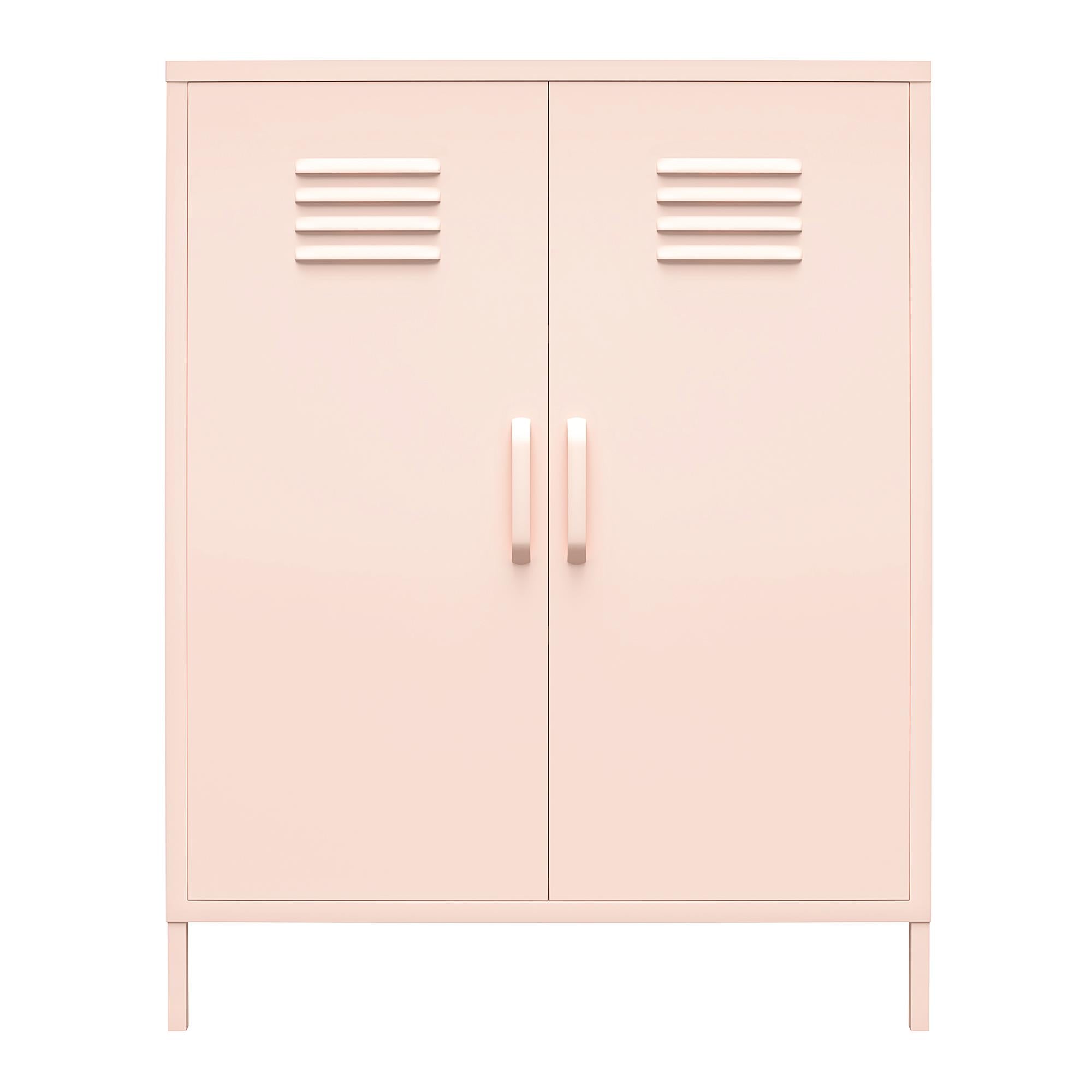 Systembuild Evolution Mission District 2 Door Metal Locker Accent Cabinet - Pink