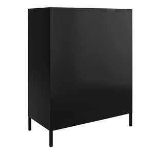 Systembuild Evolution Mission District 2 Door Metal Locker Accent Cabinet - Black