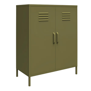 Systembuild Evolution Mission District 2-Door Metal Locker Cabinet - Olive Green