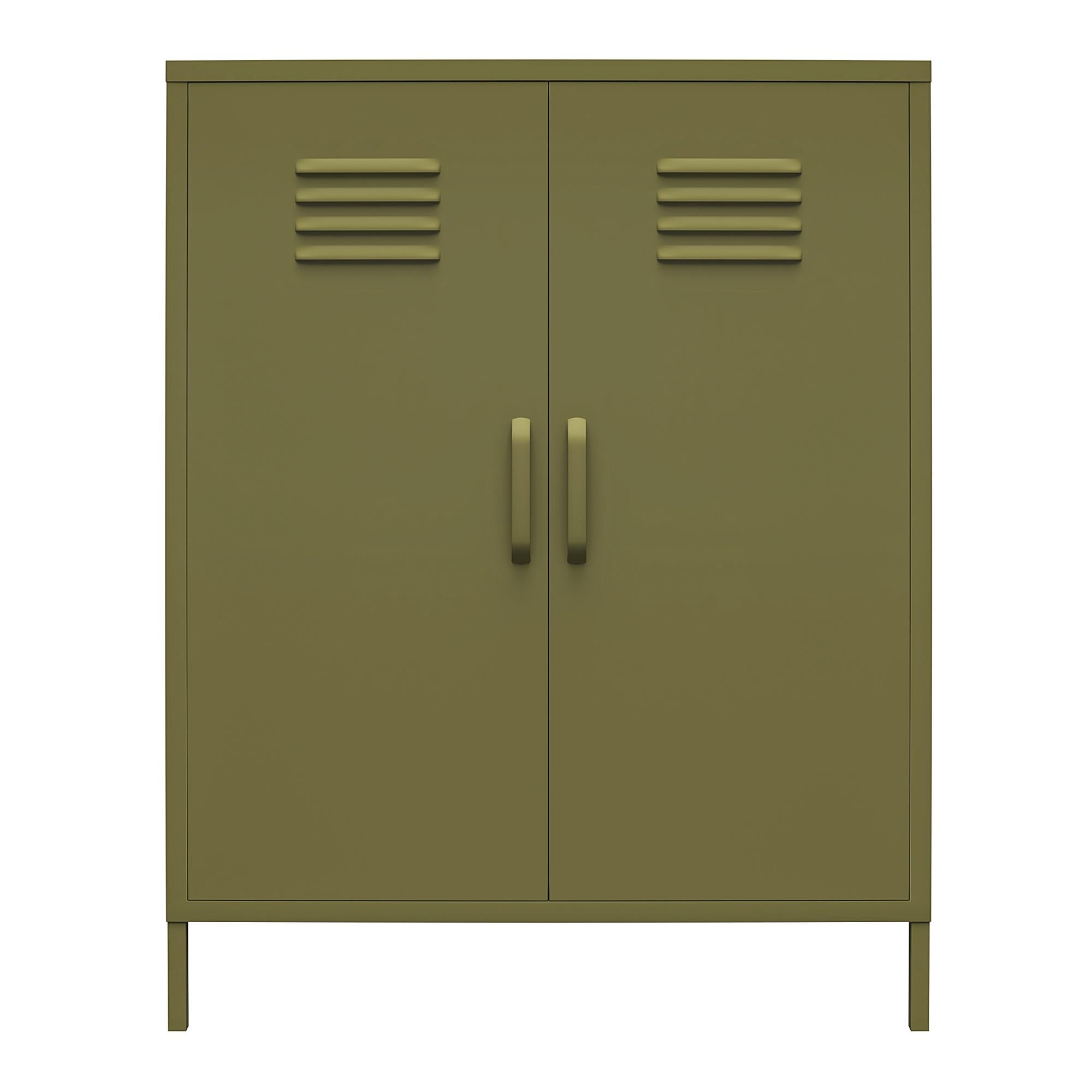 Systembuild Evolution Mission District 2-Door Metal Locker Cabinet - Olive Green