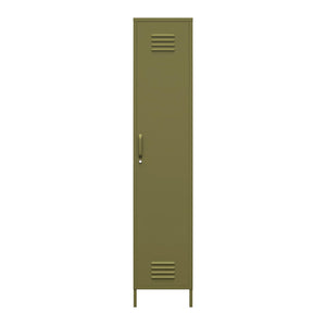Systembuild Evolution Mission District Single Metal Locker Storage Cabinet - Olive Green