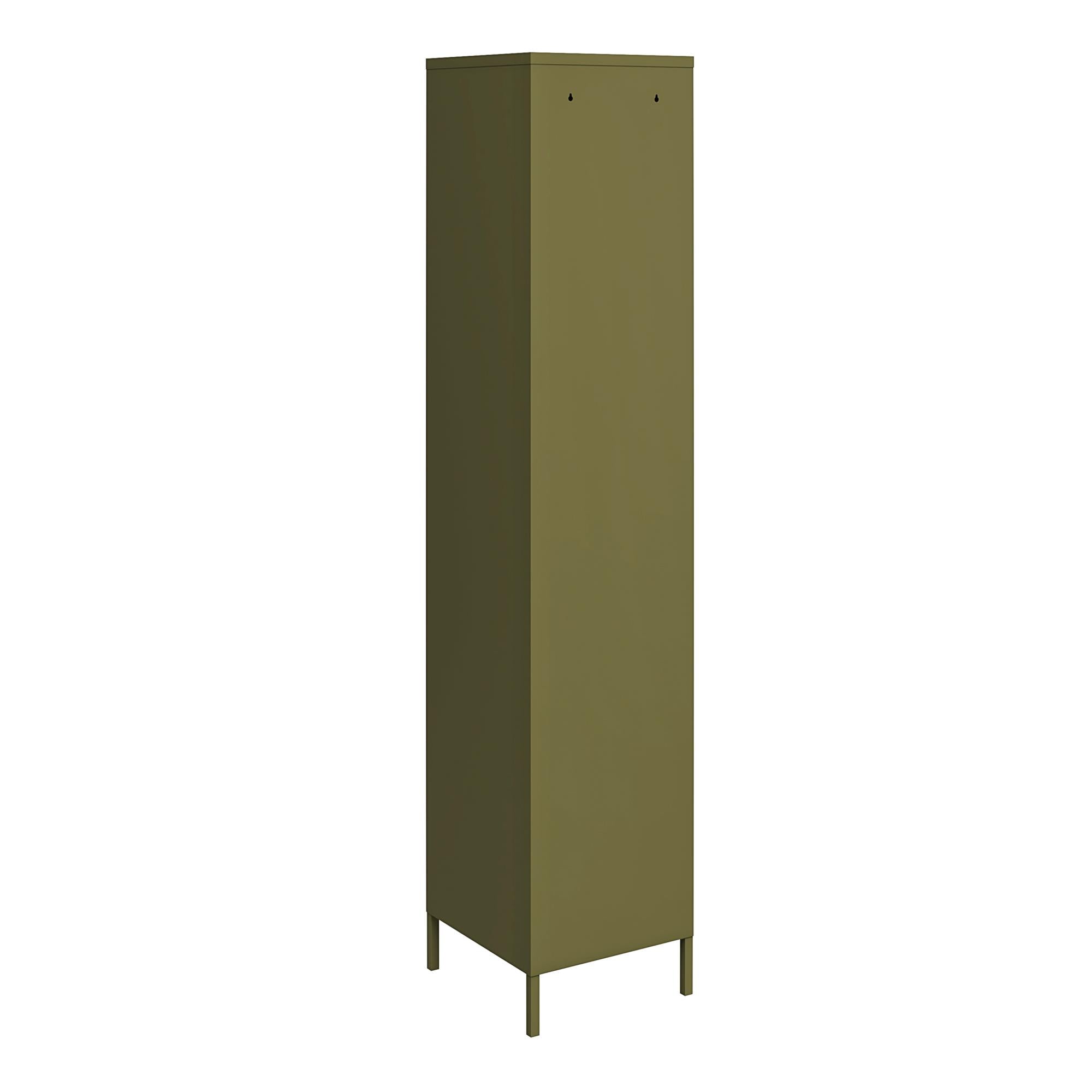 Systembuild Evolution Mission District Single Metal Locker Storage Cabinet - Olive Green