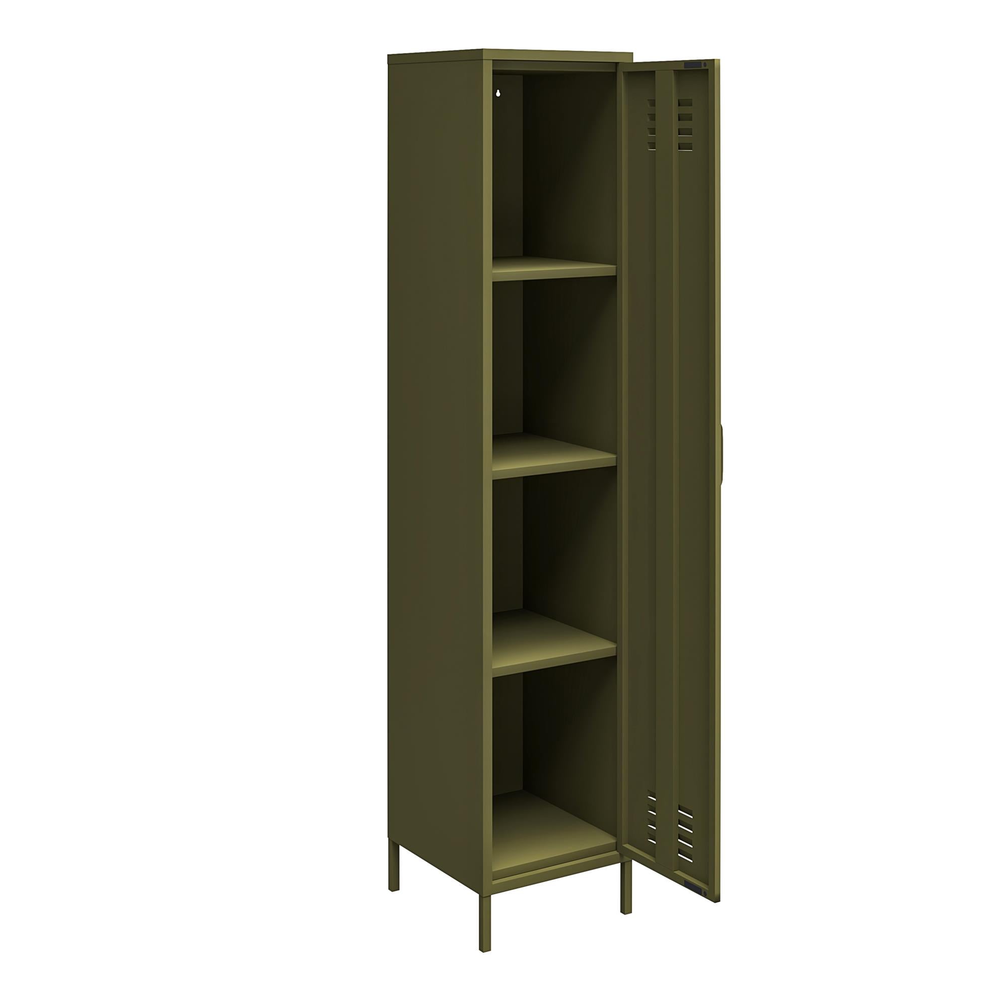 Systembuild Evolution Mission District Single Metal Locker Storage Cabinet - Olive Green