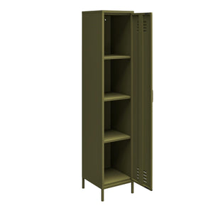 Systembuild Evolution Mission District Single Metal Locker Storage Cabinet - Olive Green