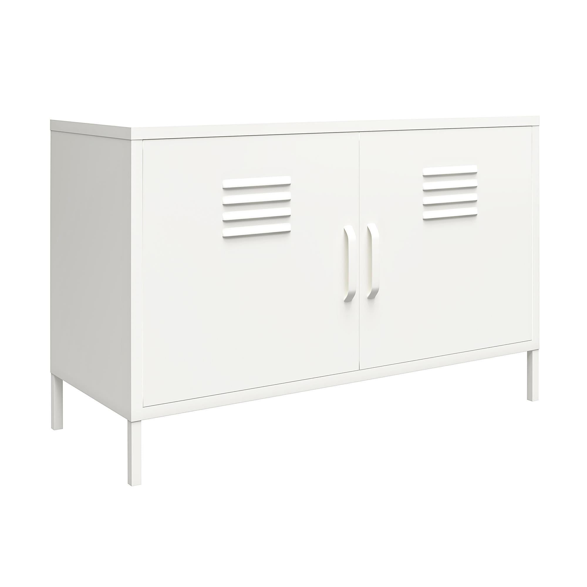 Systembuild Evolution Mission District 2 Door Metal Locker Accent Cabinet - White