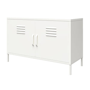 Systembuild Evolution Mission District 2 Door Metal Locker Accent Cabinet - White