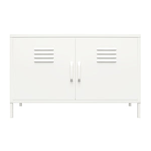 Systembuild Evolution Mission District 2 Door Metal Locker Accent Cabinet - White