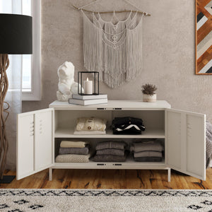 Systembuild Evolution Mission District 2 Door Metal Locker Accent Cabinet - White