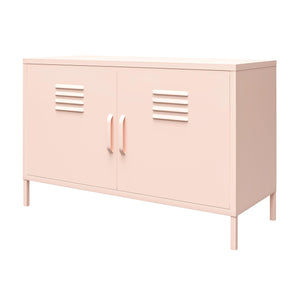 Systembuild Evolution Mission District 2 Door Metal Locker Accent Cabinet - Pink