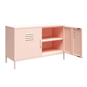 Systembuild Evolution Mission District 2 Door Metal Locker Accent Cabinet - Pink