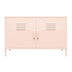 Systembuild Evolution Mission District 2 Door Metal Locker Accent Cabinet - Pink
