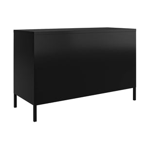 Systembuild Evolution Mission District 2 Door Metal Locker Accent Cabinet - Black