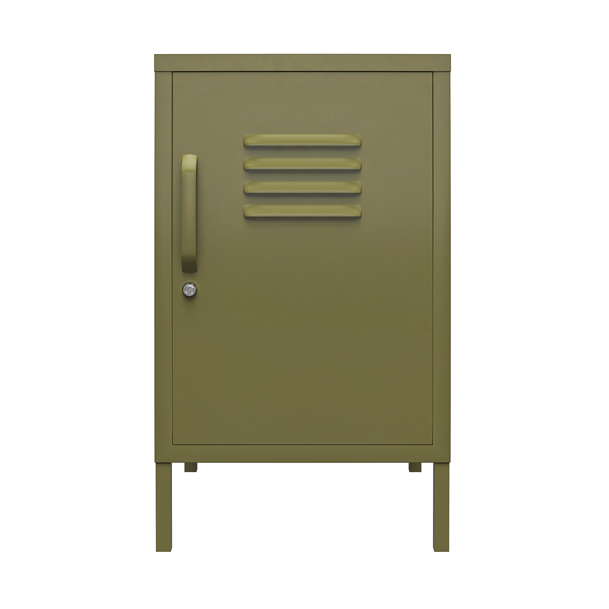 Systembuild Evolution Mission District Metal Locker End Table - Olive Green