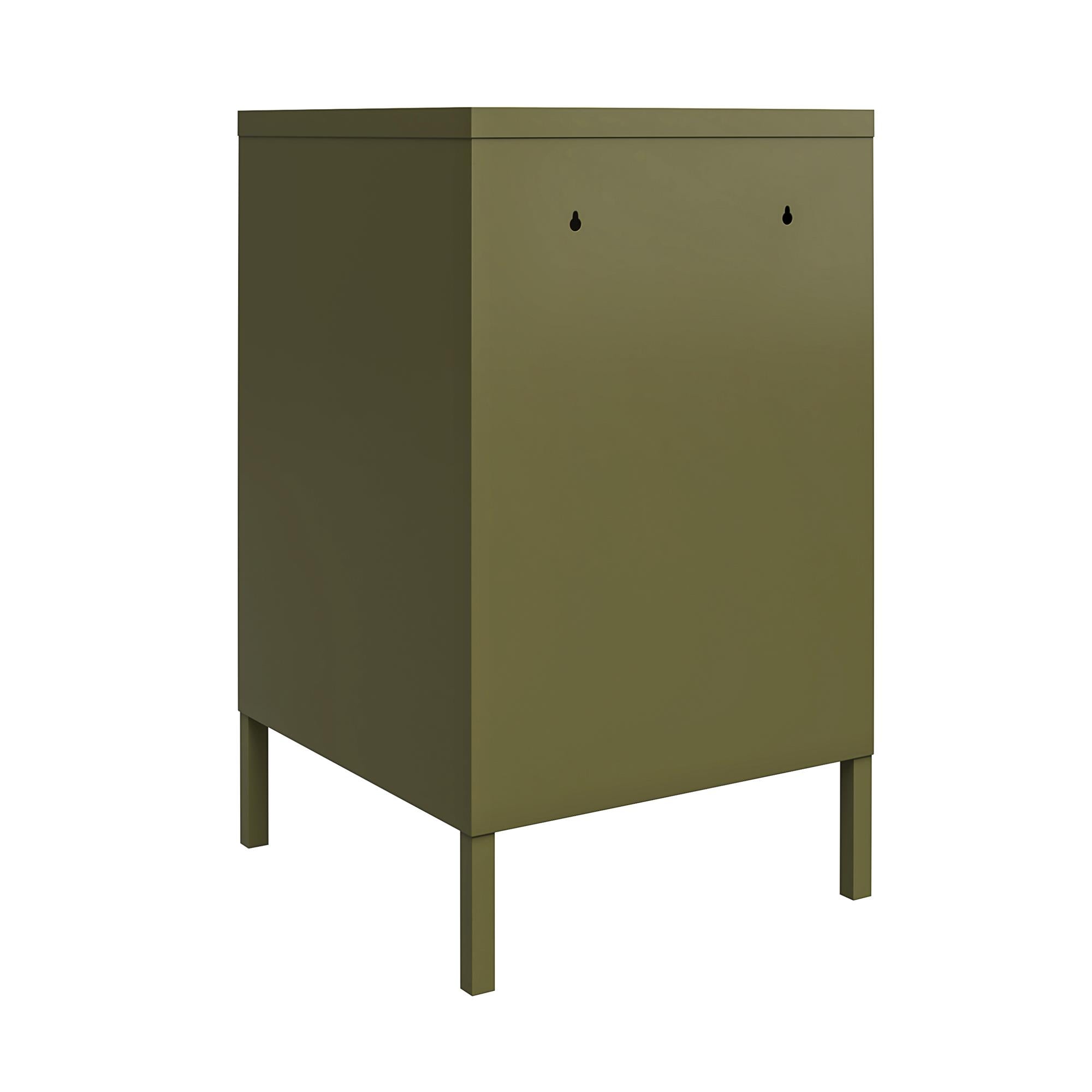 Systembuild Evolution Mission District Metal Locker End Table - Olive Green