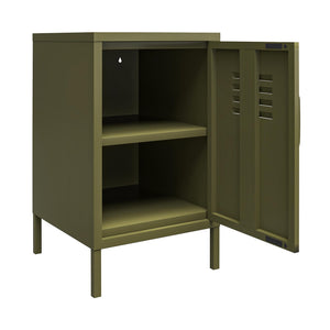 Systembuild Evolution Mission District Metal Locker End Table - Olive Green