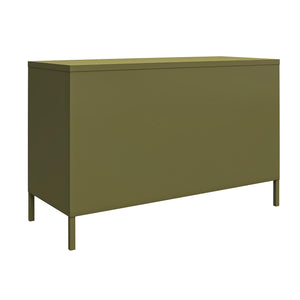 Systembuild Evolution Mission District 2 Door Metal Locker Accent Cabinet - Olive Green