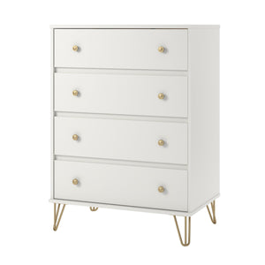 Novogratz Finley 4 Drawer Dresser - White