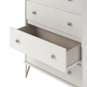 Novogratz Finley 4 Drawer Dresser - White