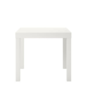 Parsons End Table, White - White