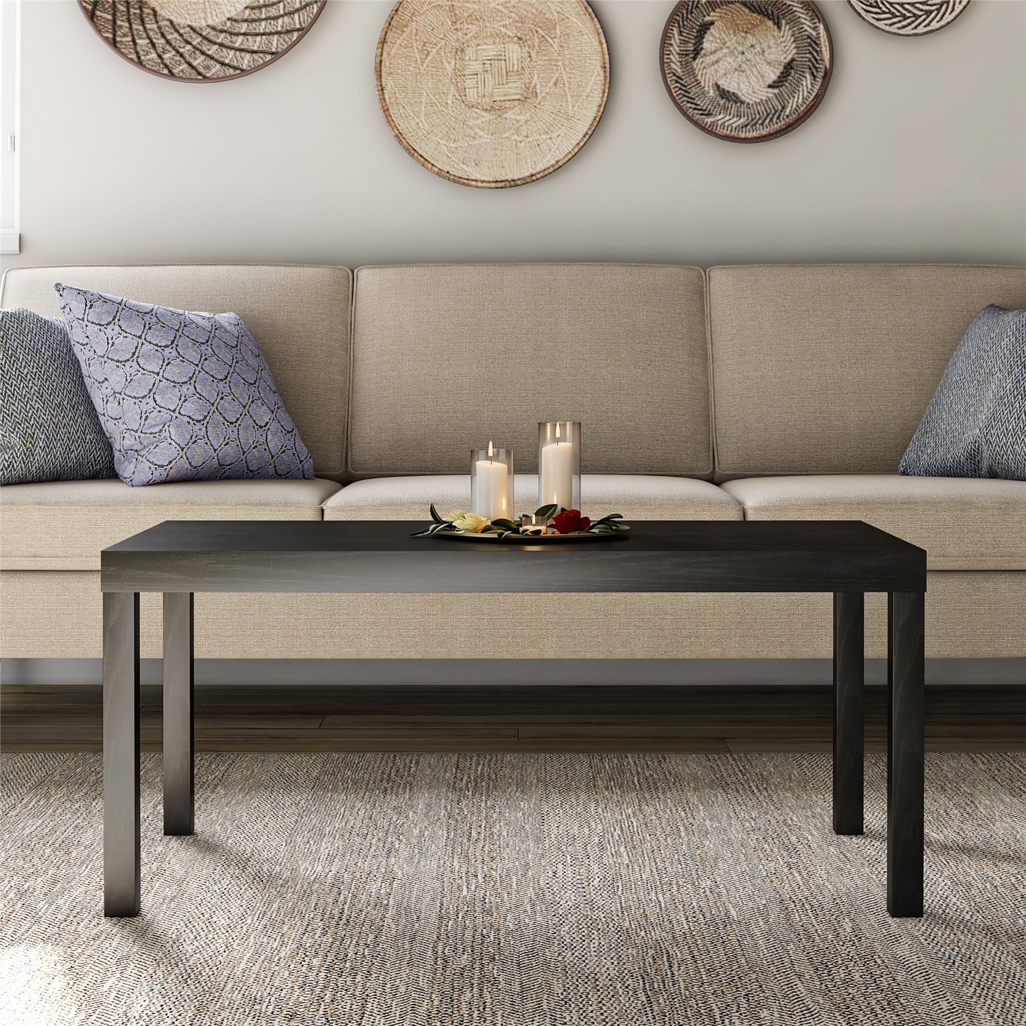 Ameriwood Home Parsons Coffee Table - Black Oak