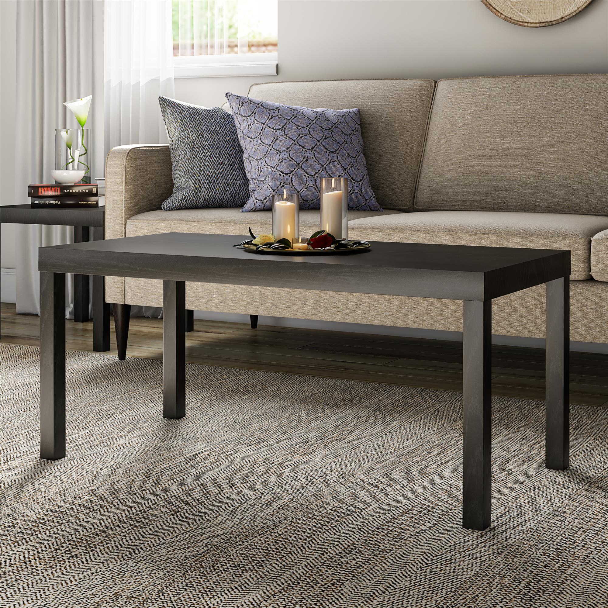 Ameriwood Home Parsons Coffee Table - Black Oak