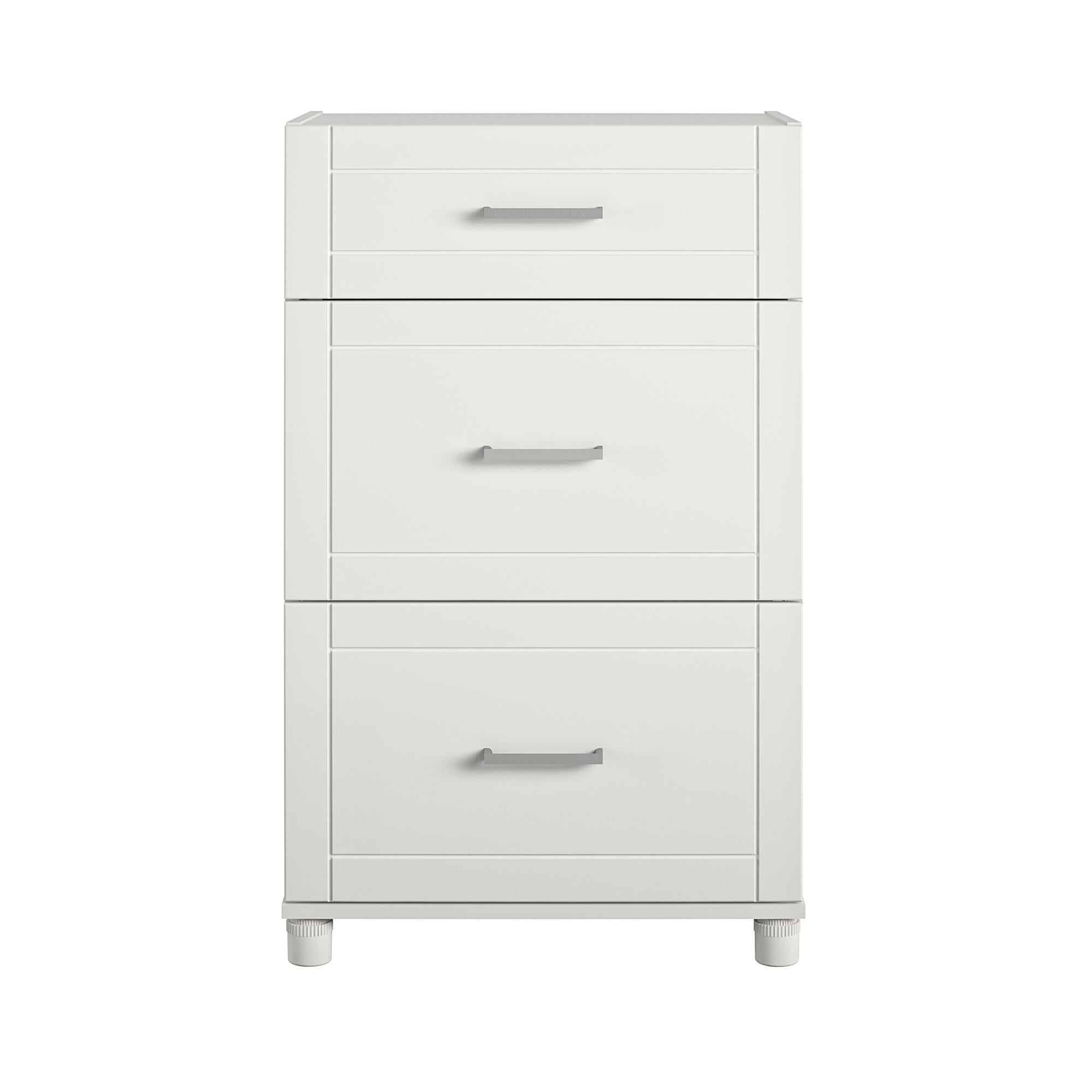 Systembuild Evolution Callahan 24" 3 Drawer Base Cabinet, White - White