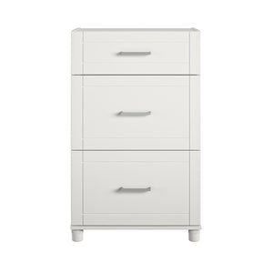 Systembuild Evolution Callahan 24" 3 Drawer Base Cabinet, White - White