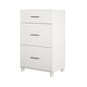 Systembuild Evolution Callahan 24" 3 Drawer Base Cabinet, White - White