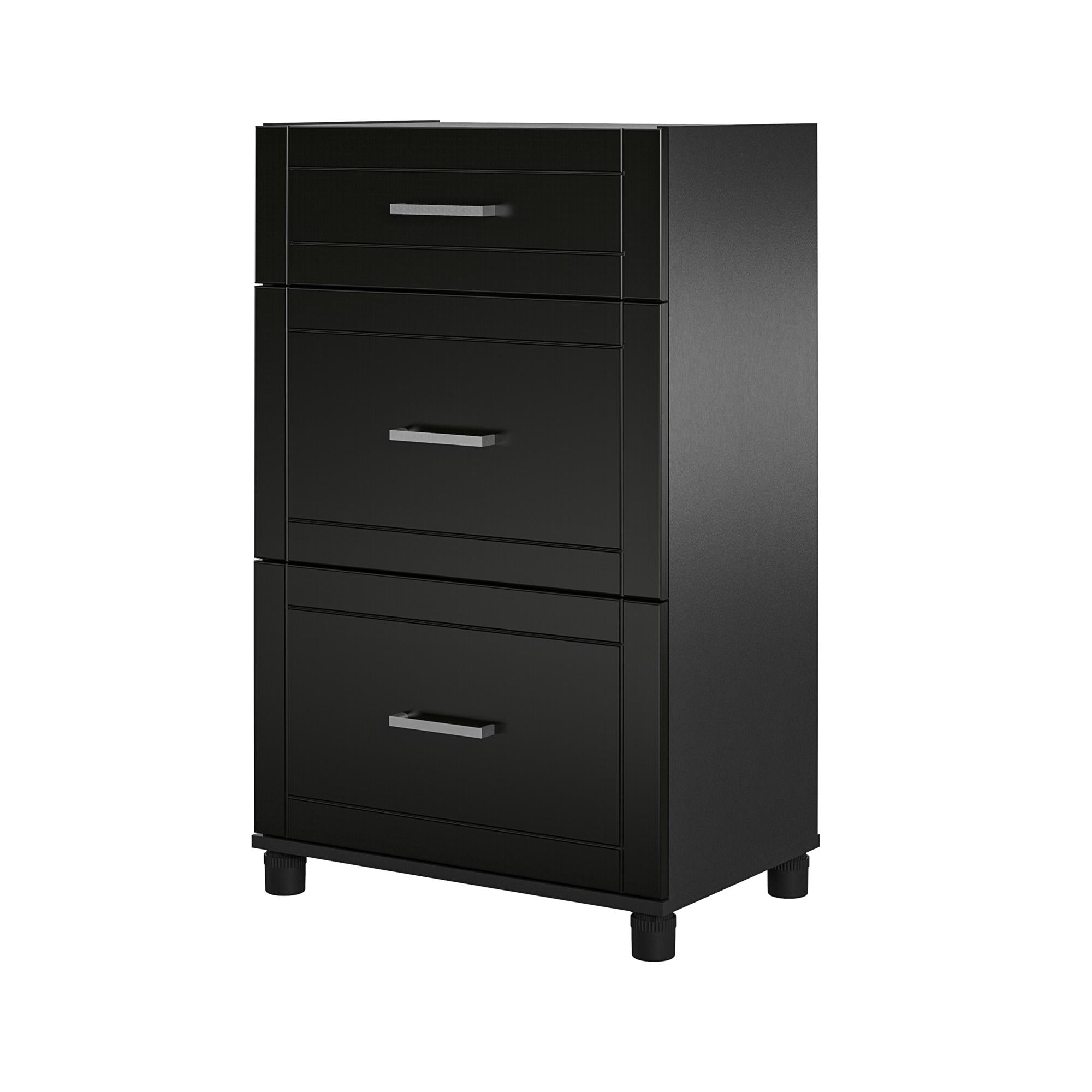 Systembuild Evolution Callahan 24" 3 Drawer Base Cabinet - Black