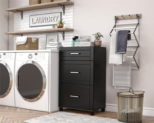 Systembuild Evolution Callahan 24" 3 Drawer Base Cabinet - Black