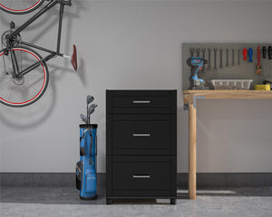Systembuild Evolution Callahan 24" 3 Drawer Base Cabinet - Black