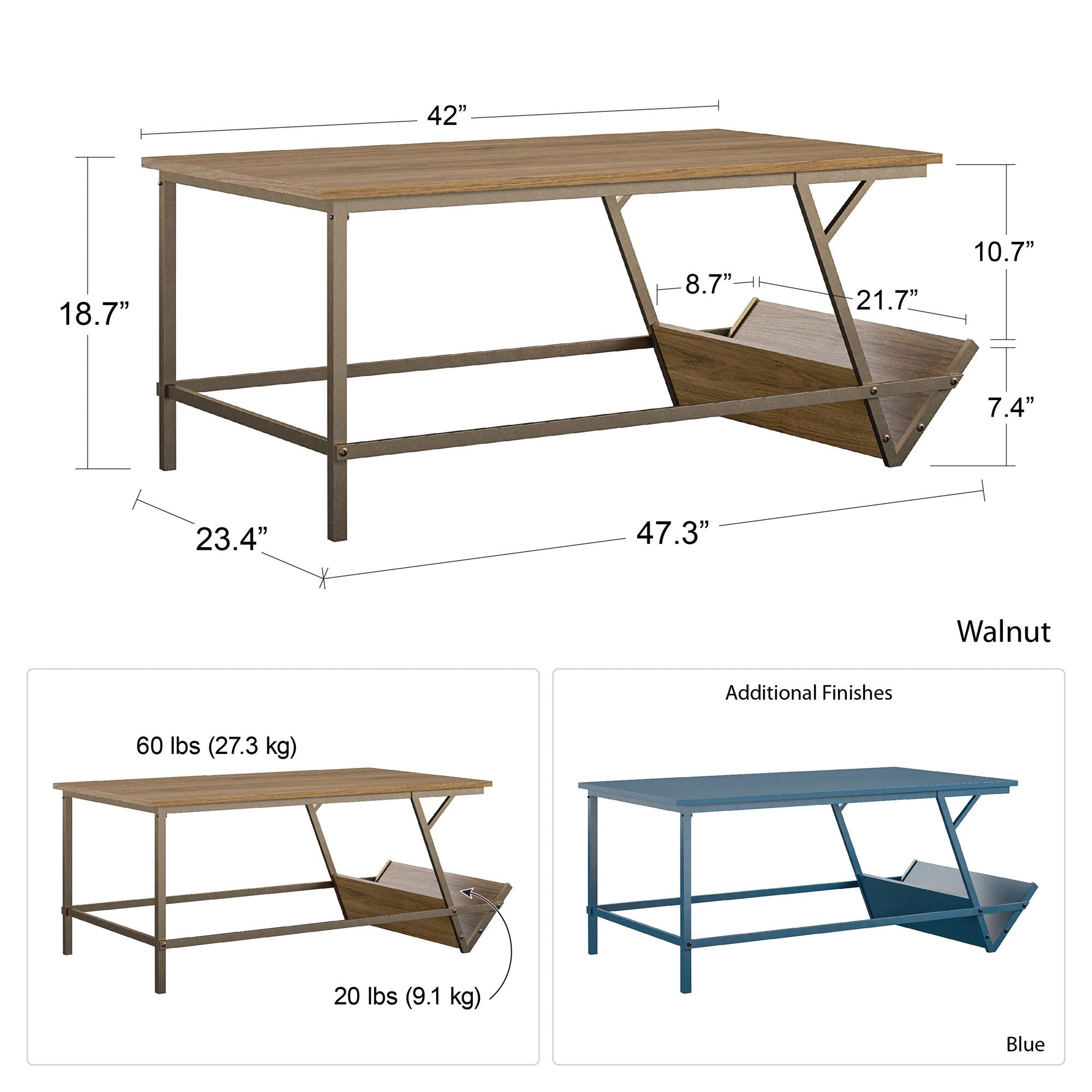 Novogratz Regal Coffee Table - Blue