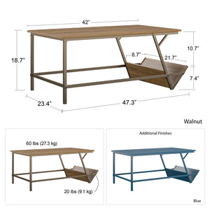 Novogratz Regal Coffee Table - Blue