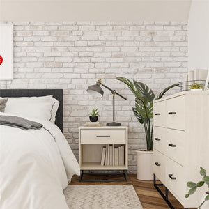 Novogratz Kelly Nightstand - Ivory Oak