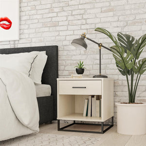 Novogratz Kelly Nightstand - Ivory Oak