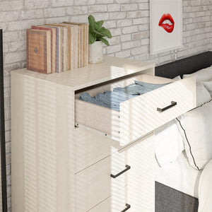 Novogratz Kelly 5 Drawer Dresser - Ivory Oak