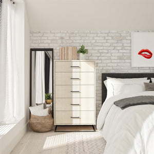 Novogratz Kelly 5 Drawer Dresser - Ivory Oak